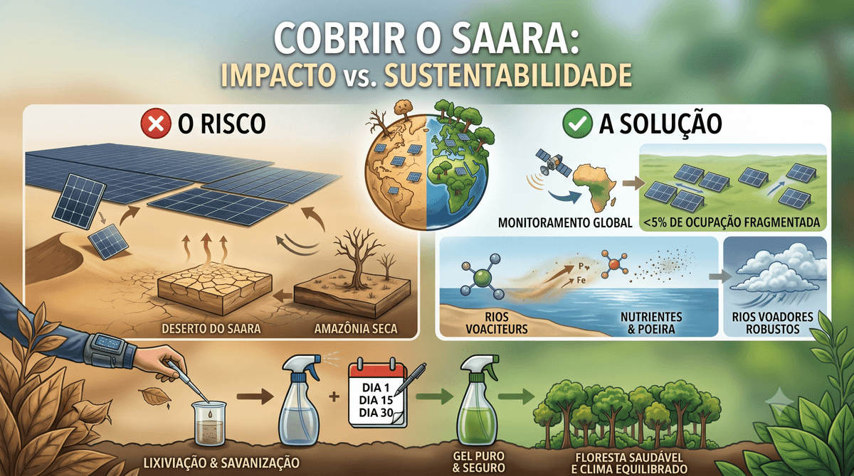 E se Cobríssemos o Saara com Painéis Solares? O Impacto Oculto na Amazônia e a Solução Sustentável.