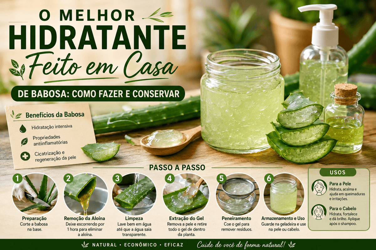 O Melhor Hidratante Caseiro de Babosa: Guia Seguro de Beleza Natural